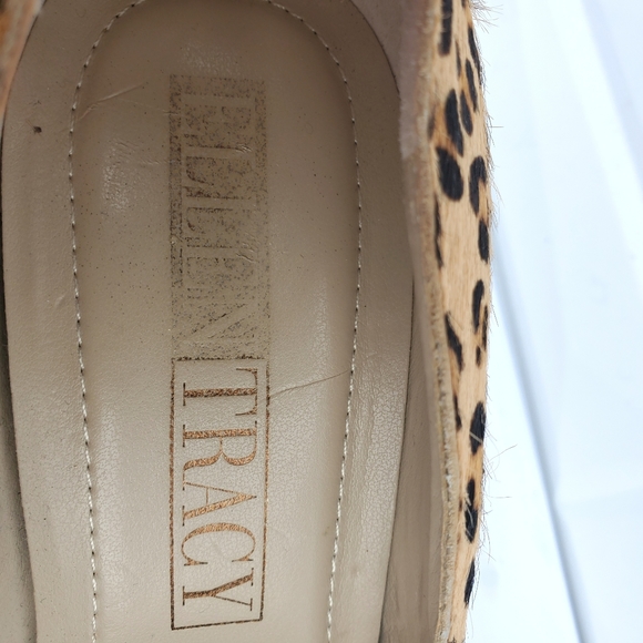 Ellen Tracy Leopard Print Leather Prince Pumps 8M - Picture 6 of 8